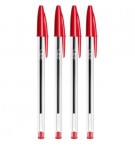 Esferográfica BIC Cristal Ball Point Vermelho 1mm 4un