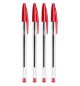 Esferográfica BIC Cristal Ball Point Vermelho 1mm 4un