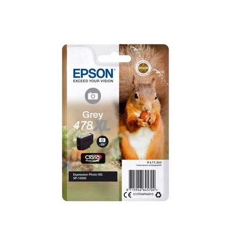 Tinteiro Epson 478XL Cinzento C13T04F64010 11,2ml