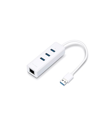 Adaptador USB-A 3.0 para Ethernet Gigabit + 3 Portas USB-A