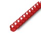 Argolas PVC Encadernar 16mm Vermelho 130 Folhas 100un