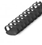 Argolas PVC Encadernar 32mm Ovais Preto 280 Folhas 50un