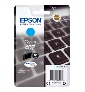 Tinteiro Epson 407 Azul C13T07U240 20,3ml 1900 Pág.