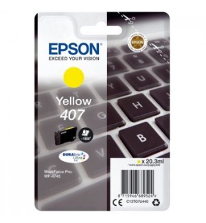 Tinteiro Epson 407 Amarelo C13T07U440 20,3ml 1900 Pág.