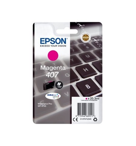 Tinteiro Epson 407 Magenta C13T07U340 20,3ml 1900 Pág.