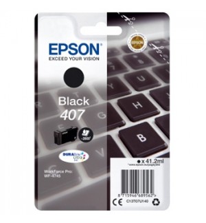 Tinteiro Epson 407 Preto C13T07U140 41,2ml 2600 Pág.
