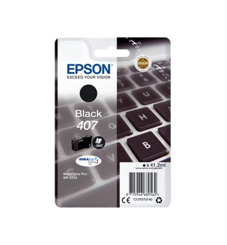 Tinteiro Epson 407 Preto C13T07U140 41,2ml 2600 Pág.