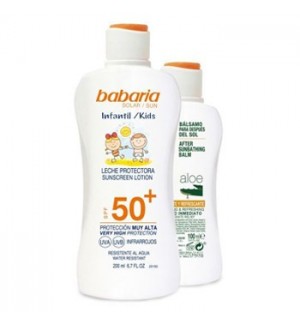 Protetor Solar SPF50+ Babaria Kids 200ml + After Sun 100ml