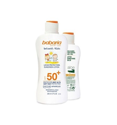 Protetor Solar SPF50+ Babaria Kids 200ml + After Sun 100ml