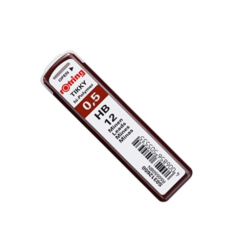 Minas Grafite 0,5mm HB Rotring 12un
