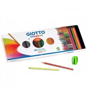 Lápis Cor 50un Cx Cartão Giotto Stilnovo 18cm