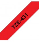 Fita Laminada 12mmx8mts Vermelho/Preto