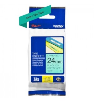 Fita Laminada 24mmx8mts Verde/Preto