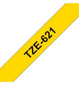 Fita Laminada 09mmx8mts Amarelo/Preto