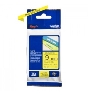 Fita Laminada 09mmx8mts Amarelo/Preto