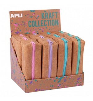 Estojo Kraft Apli com Fecho Sortido 12un