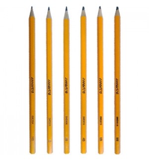 Lápis Grafite HB, B 2B 4B 6B 8B SmartD Blister 6un