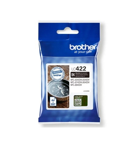 Tinteiro Brother LC422BK Preto 550 Pág.