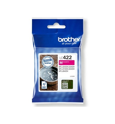 Tinteiro Brother LC422M Magenta 550 Pág.