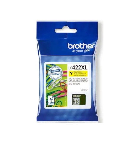 Tinteiro Brother LC422XLY Amarelo 1500 Pág.