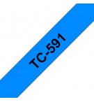 Fita Laminada 09mmx7,7mts Azul/Preto