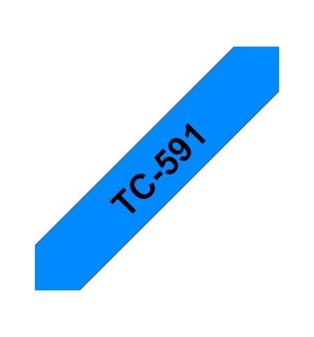 Fita Laminada 09mmx7,7mts Azul/Preto