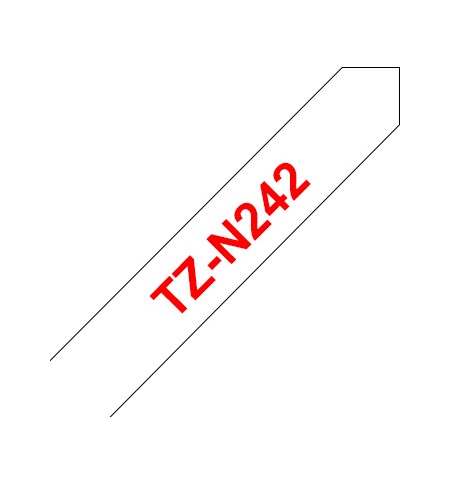 Fita Não Laminada 18mmx8mts Branco/Vermelho