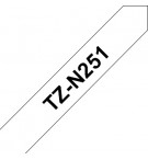 Fita Não Laminada 24mmx8mts Branco/Preto