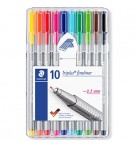 Marcador Fino Staedtler Triplus 334 0,3mm 10 Cores 10un