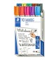 Marcador Quadros Brancos Lumocolor 351 B10 2mm 10 Cores 10un