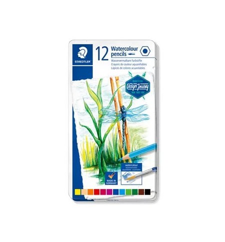 Lápis Cor Aguarelável 12un Cx Metal STAEDTLER 14610C M12