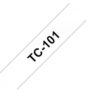 Fita Laminada 12mmx7,7mts Transparente/Preto