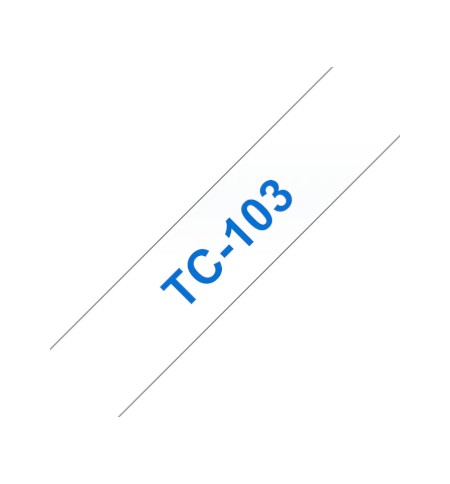 Fita Laminada 12mmx7,7mts Transparente/Azul