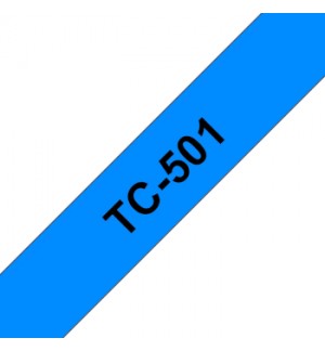 Fita Laminada 12mmx7,7mts Azul/Preto