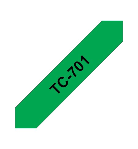 Fita Laminada 12mmx7,7mts Verde/Preto