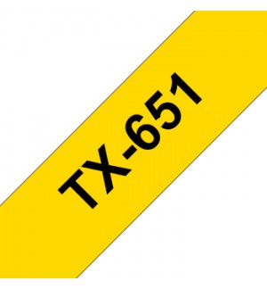 Fita Laminada 24mmx15mts Amarelo/Preto