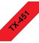 Fita Laminada 24mmx15mts Fundo Vermelho/Texto Preto