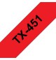 Fita Laminada 24mmx15mts Fundo Vermelho/Texto Preto