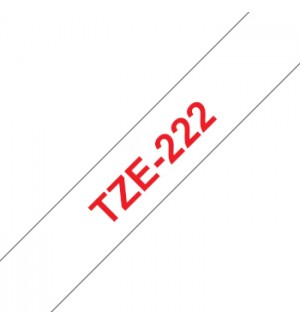 Fita Laminada 9mmx8mts Branco/Vermelho