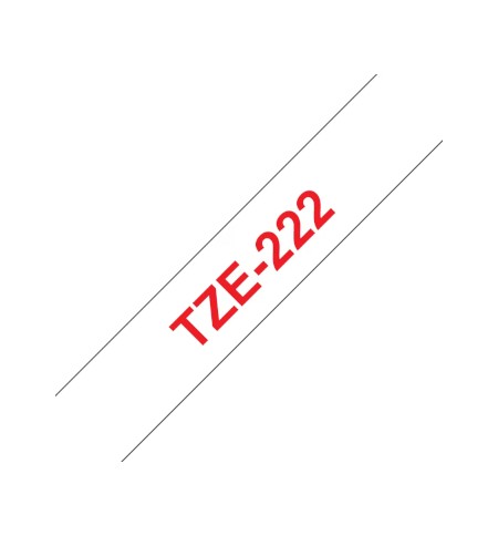 Fita Laminada 9mmx8mts Branco/Vermelho