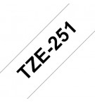 Fita Laminada 24mmx8mts Branco/Preto