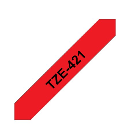 Fita Laminada 09mmx8mts Vermelho/Preto