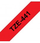 Fita Laminada 18mmx8mts Vermelho/Preto