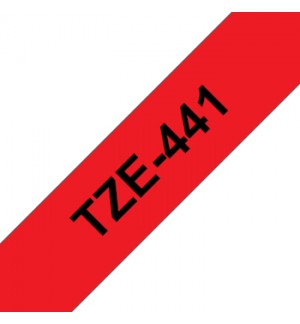 Fita Laminada 18mmx8mts Vermelho/Preto