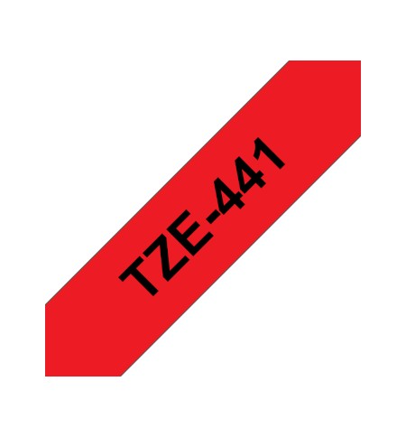 Fita Laminada 18mmx8mts Vermelho/Preto