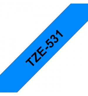 Fita Laminada 12mmx8mts Azul/Preto