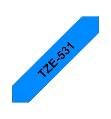 Fita Laminada 12mmx8mts Azul/Preto