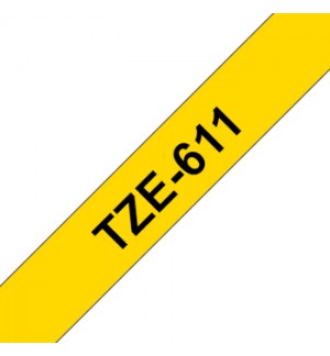 Fita Laminada 06mmx8mts Amarelo/Preto