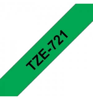 Fita Laminada 9mmx8mts Verde/Preto