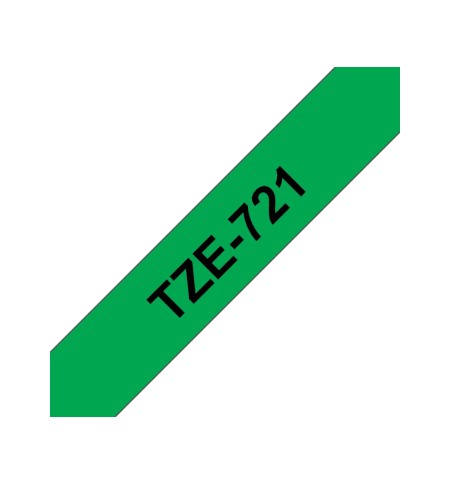 Fita Laminada 9mmx8mts Verde/Preto